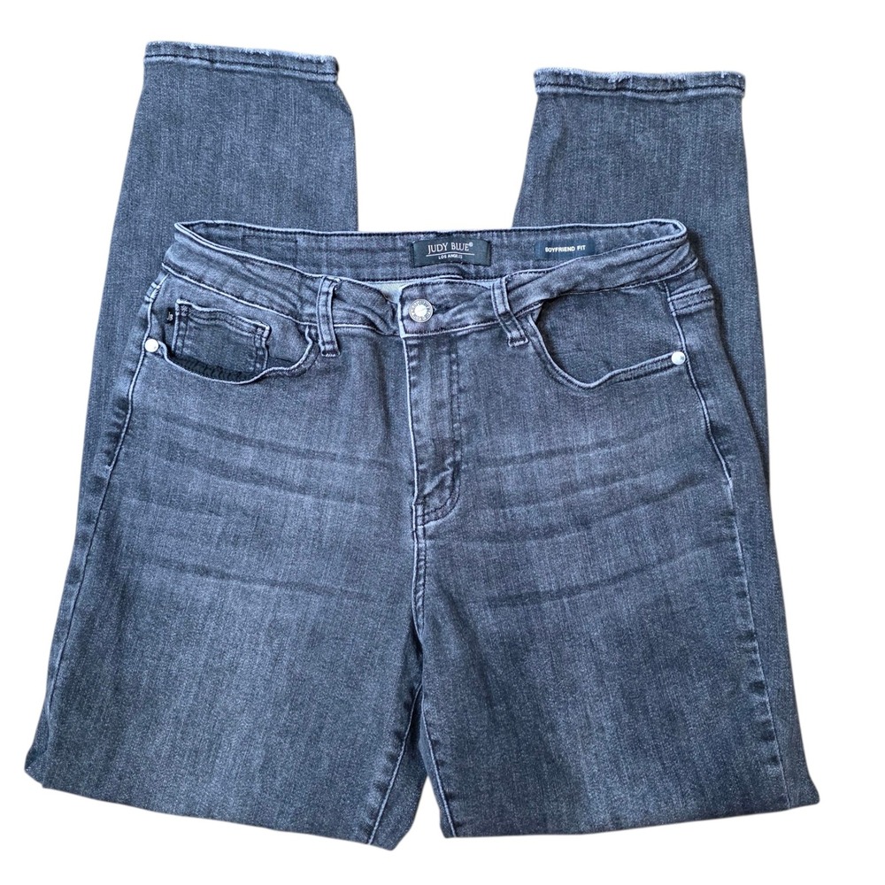 Judy Blue Boyfriend‎ Fit Gray Wash Denim Jeans Womens Size 11/30